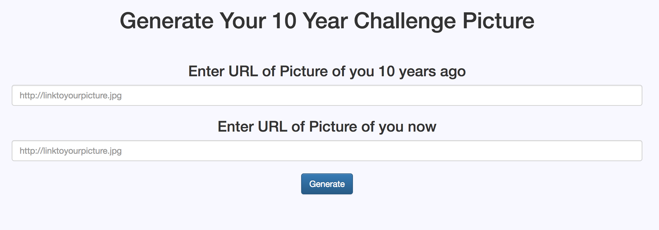 10 Year Challenge Pic Generator gallery image