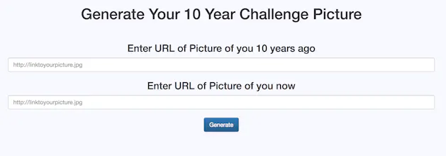 10 Year Challenge Pic Generator gallery image