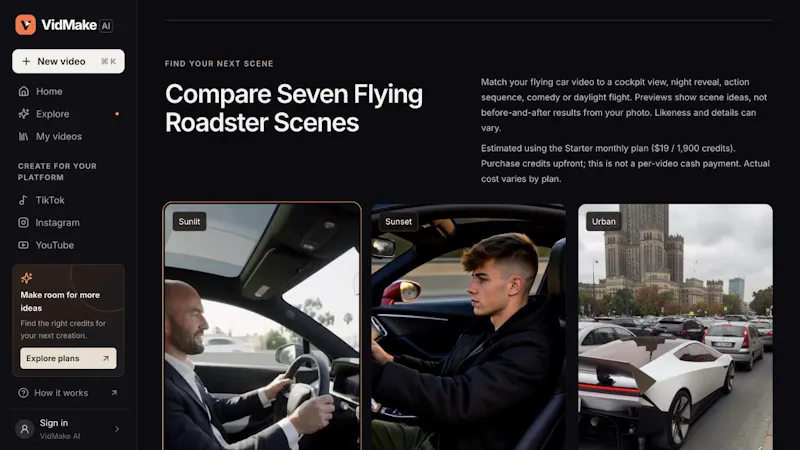 Tesla Roadster AI Video Generator screenshot 2