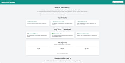 AI CV Generator gallery image