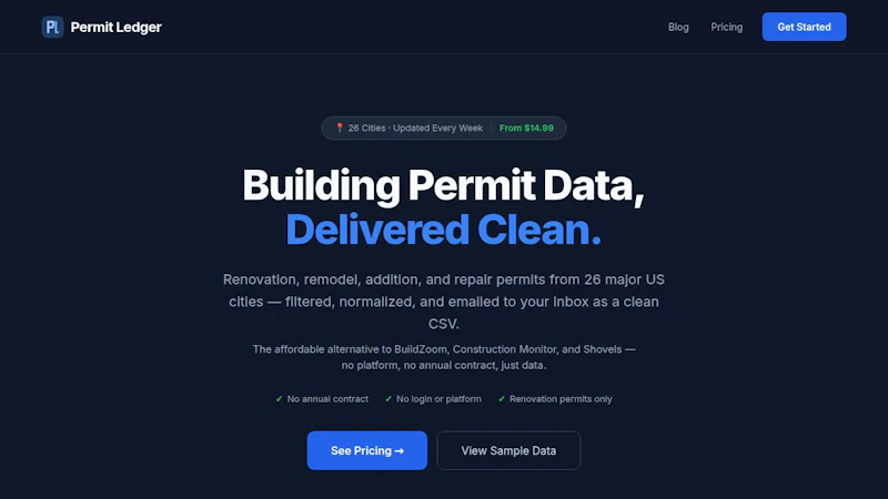 Permit Ledger screenshot 1