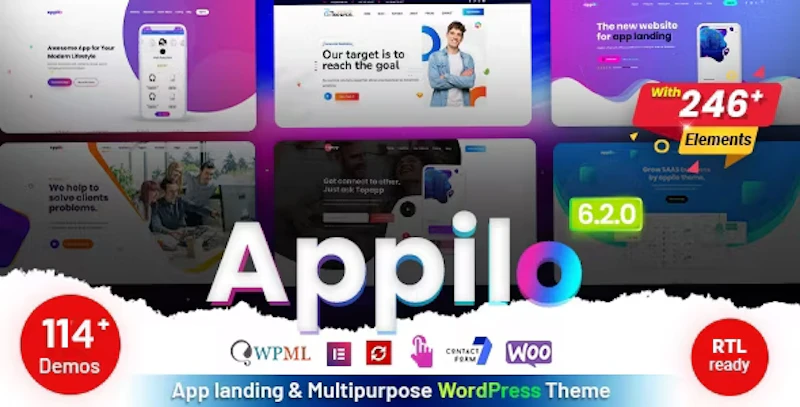 App Landing Page WordPress Theme screenshot 1