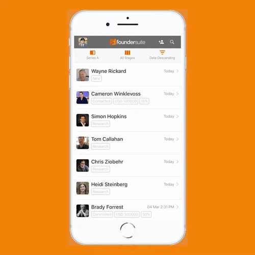 Foundersuite Investor CRM for iOS