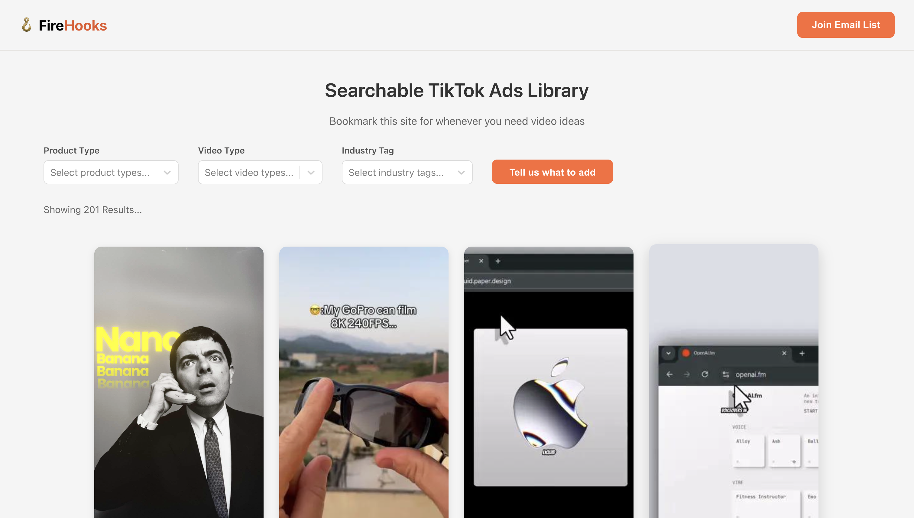 Média Bibliothèque de publicités Firehooks - Volez les crochets derrière les publicités Viral Tiktok 2