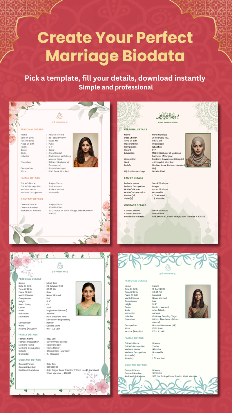 Marriage Biodata Maker screenshot 6