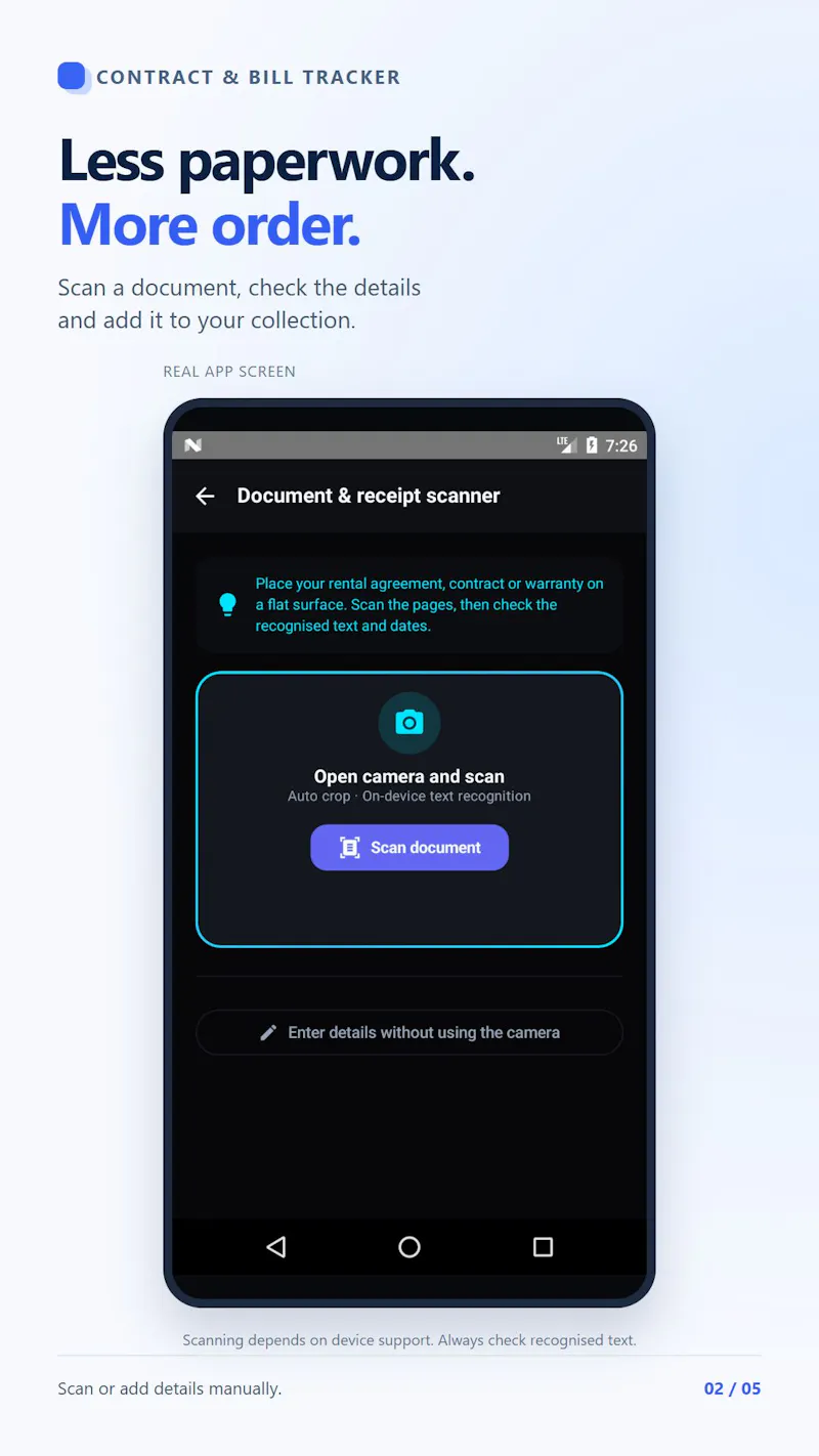 Bill & Contract Tracker screenshot 3