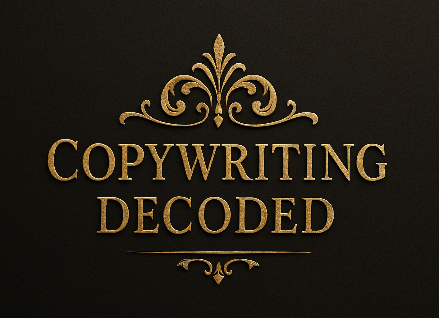 Copy writing decoded logo