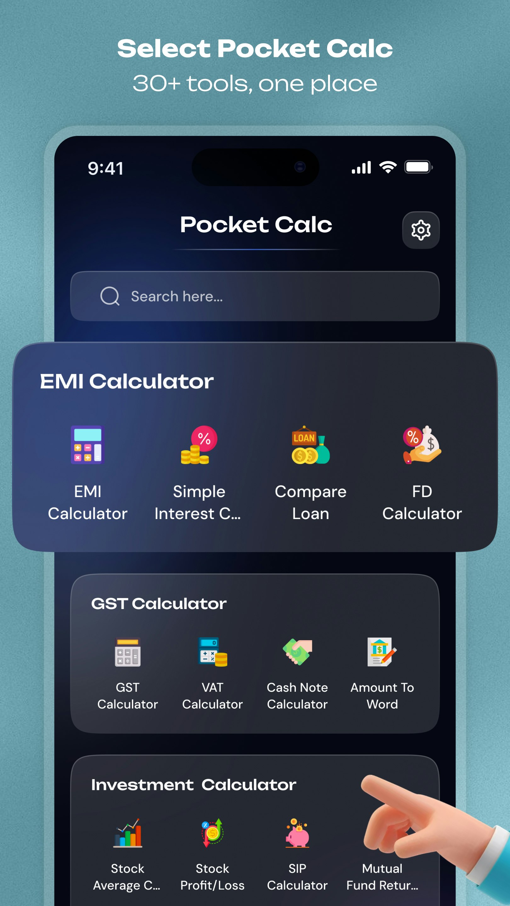 PocketCalc 2.0 - बुद्धिमान।सरल।ऑल - इन - वन मीडिया 3
