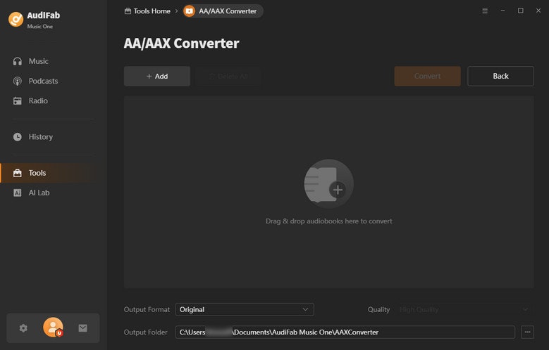 Media Audifab Music One - Tukar muzik streaming ke format mp3 biasa 7