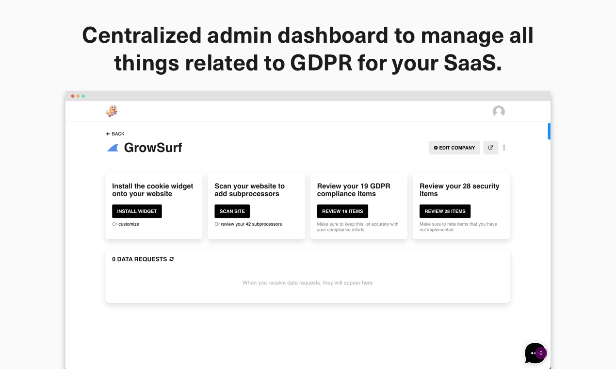 ComplyDog - B2B SaaS用のホストGDPRポータルメディア4