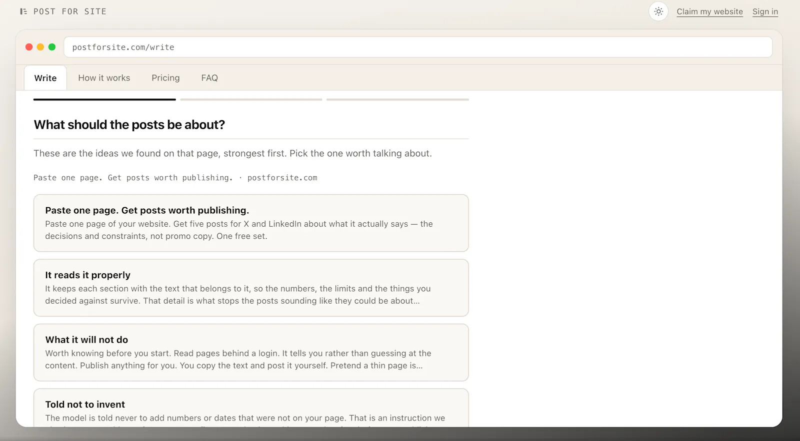 Post for Site screenshot 3