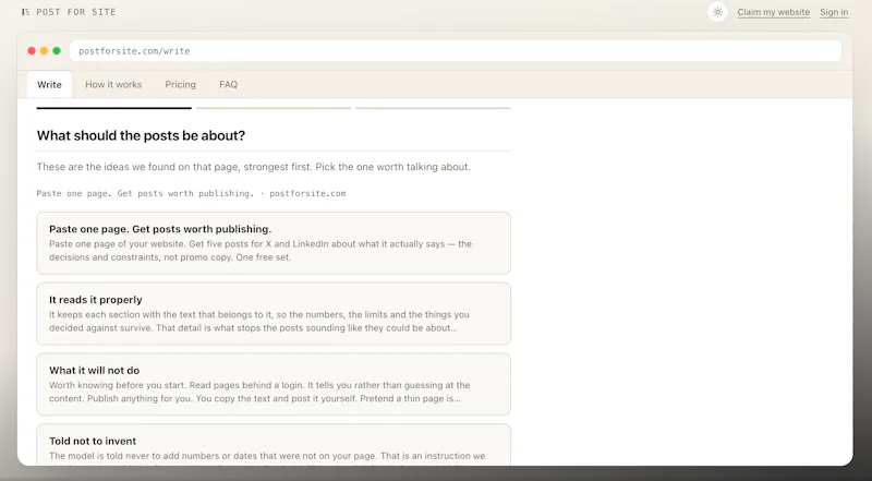 Post for Site screenshot 3