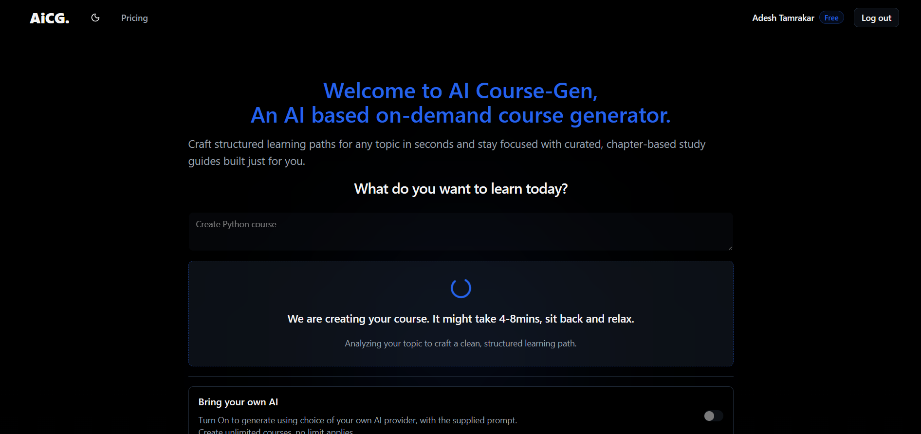 AI Course Gen gallery image