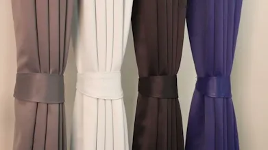 Navy Blackout Eyelet Curtains gallery image