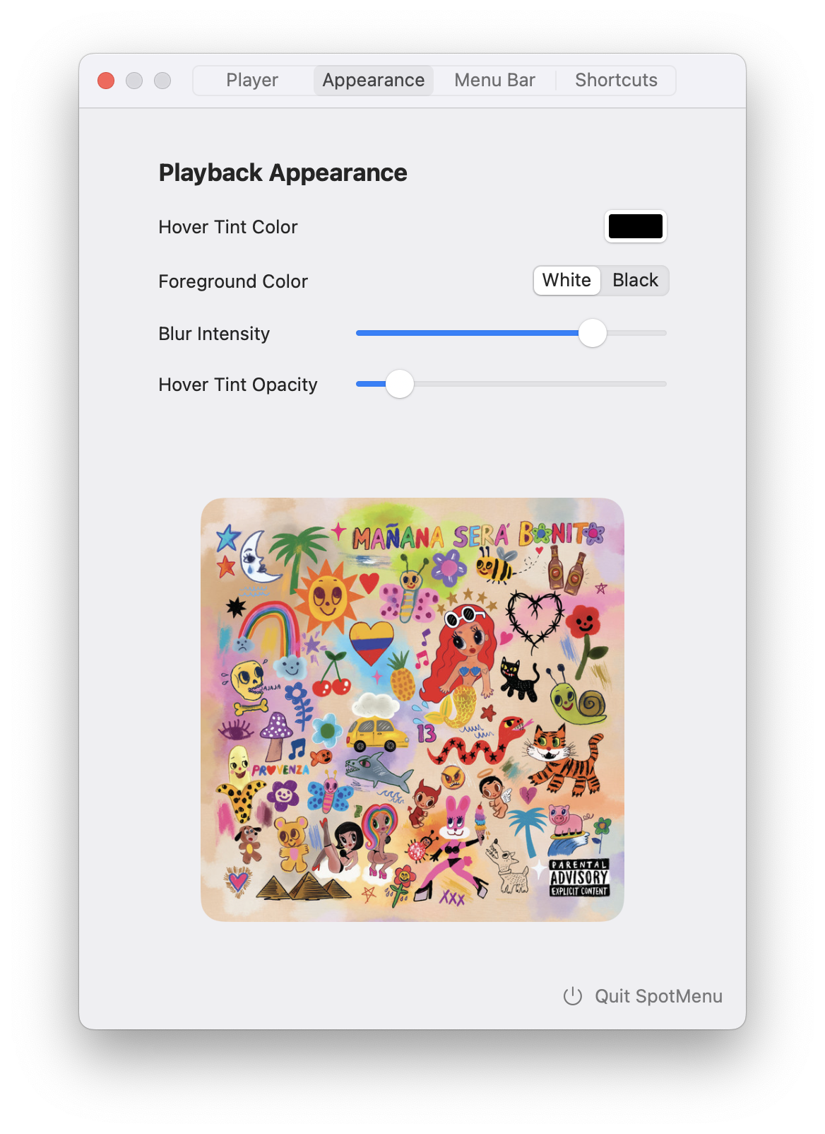 SpotMenu v2 screenshot 5