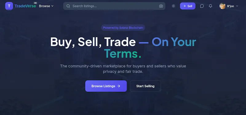 TradeVerse - P2P Marketplace screenshot 1