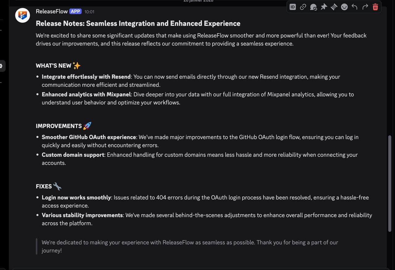 ReleaseFlow - Screenshot 2 showing product features and functionality