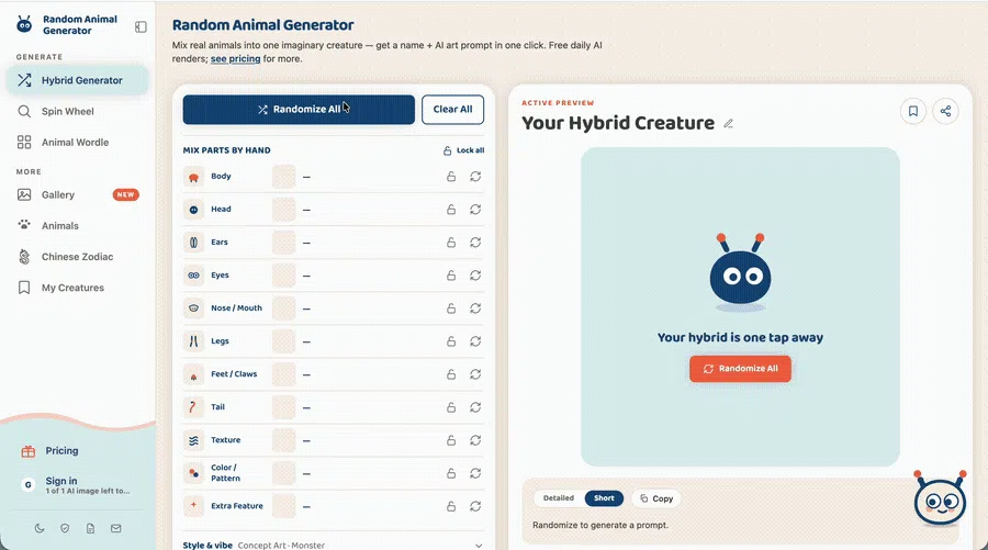 Random Animal Gen 截图 2