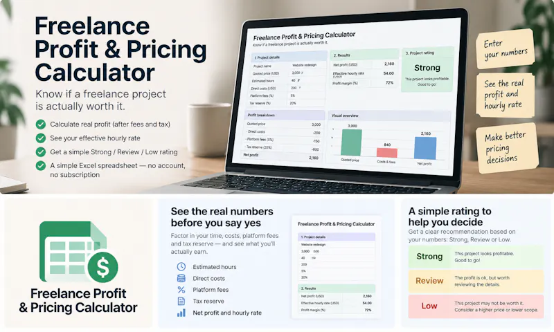 Freelance Profit & Pricing Calculator screenshot 1
