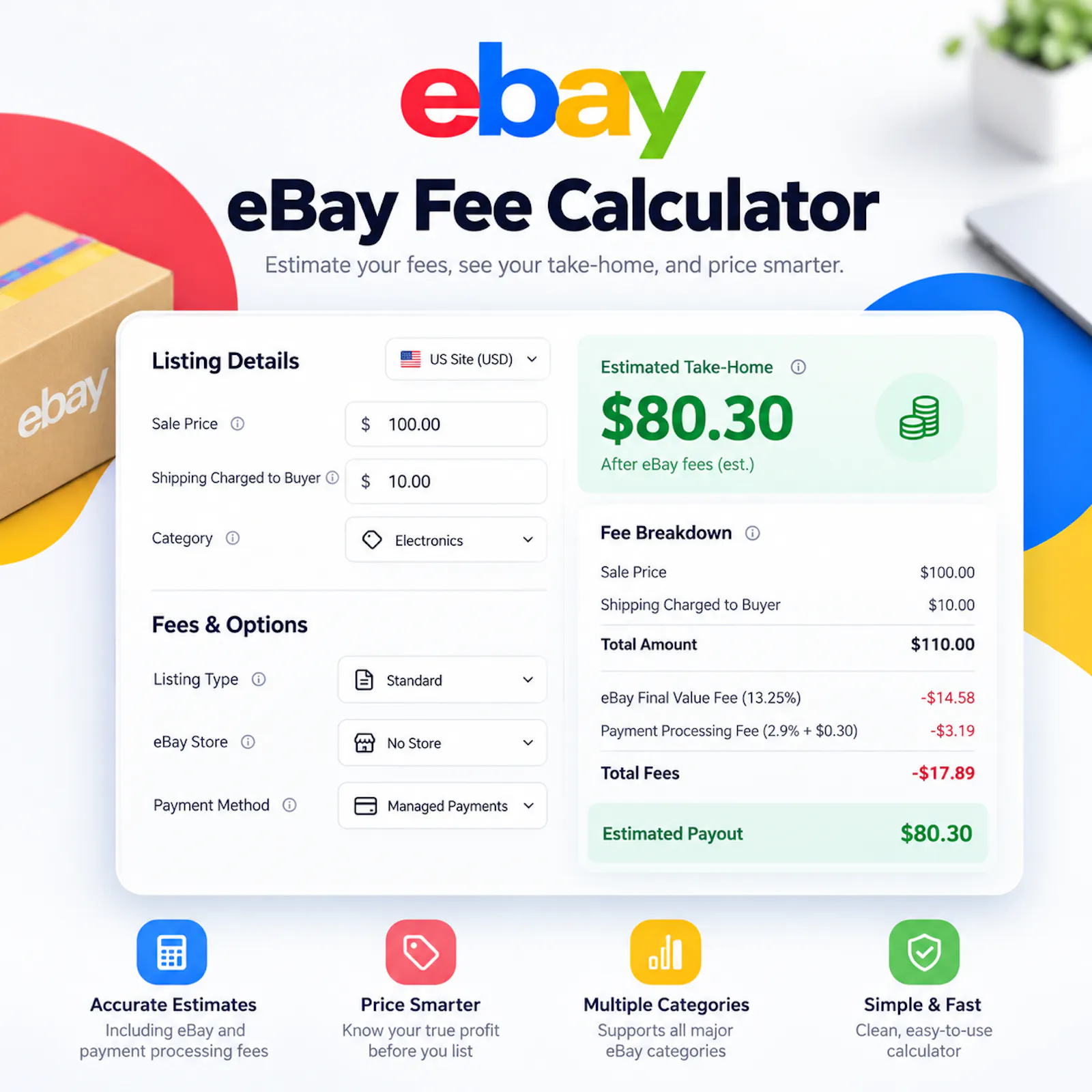 nettedfees : FREE SELLER FEE CALCULATORS screenshot 1