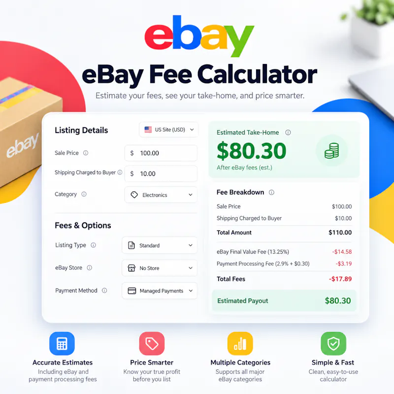 nettedfees : FREE SELLER FEE CALCULATORS screenshot 1