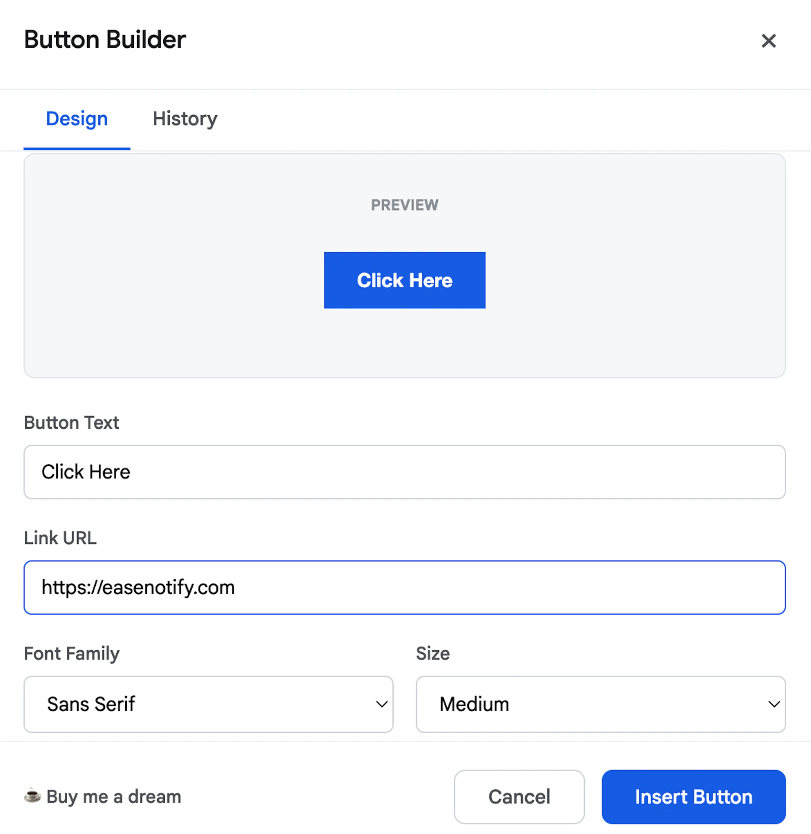 Gmail Button Inserter screenshot 1