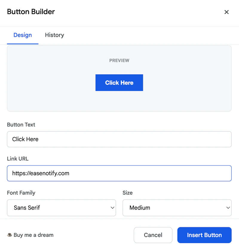 Gmail Button Inserter screenshot 1