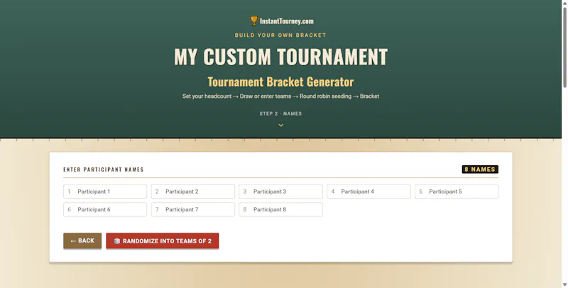 Instant Tourney screenshot 1