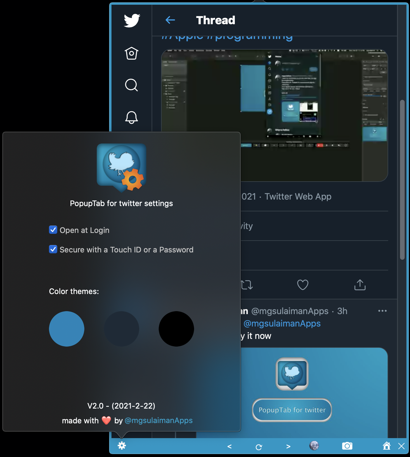 PopupTab for twitter -be more productive gallery image