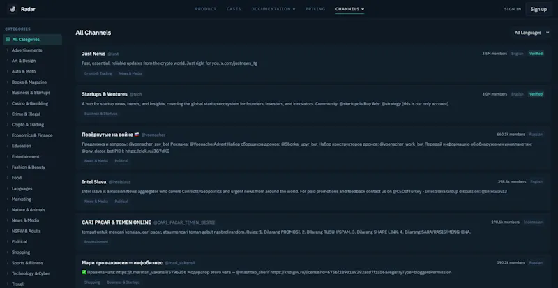 Radar Intelligence screenshot 2