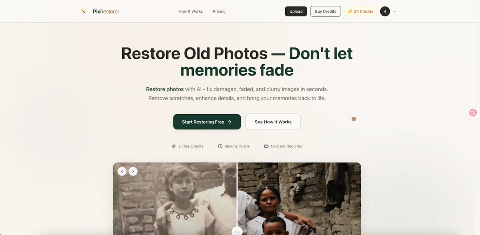 PixRestorer-AI Old Photo Restoration screenshot 1