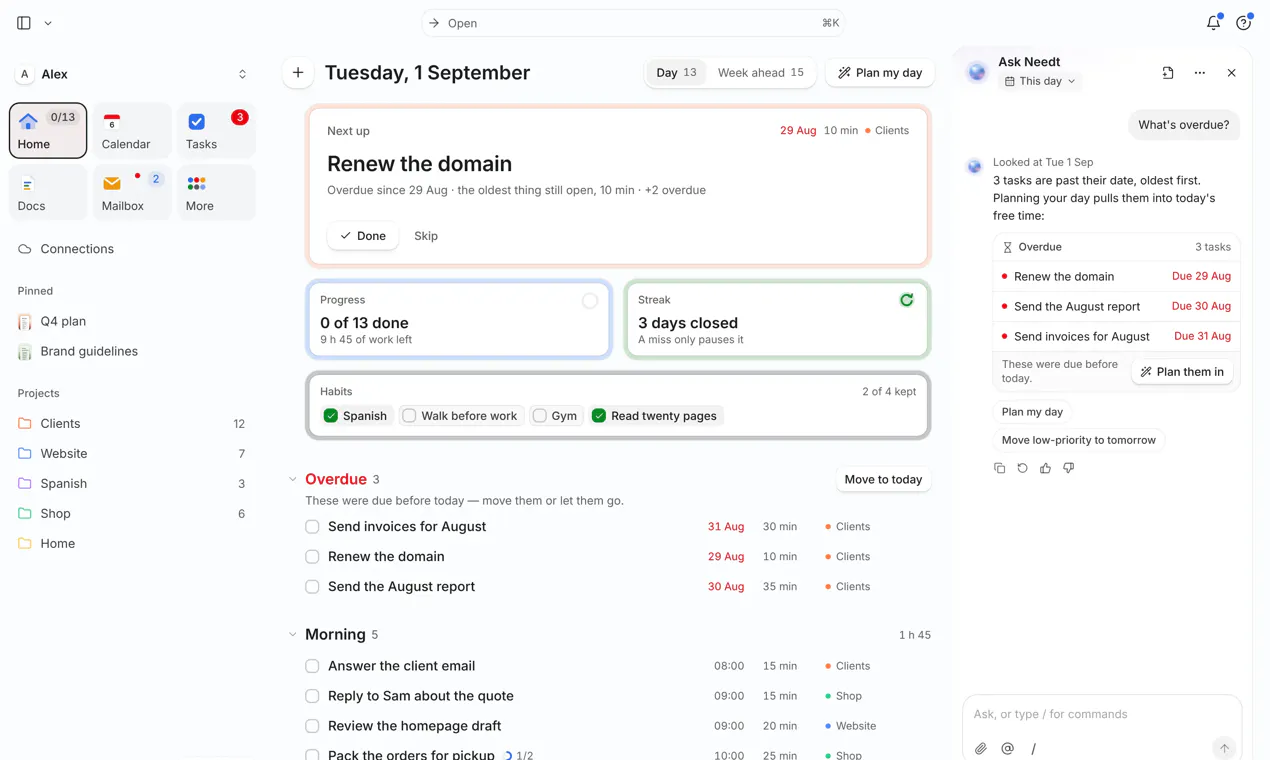 Needt: AI Planner, Tasks, Docs gallery image