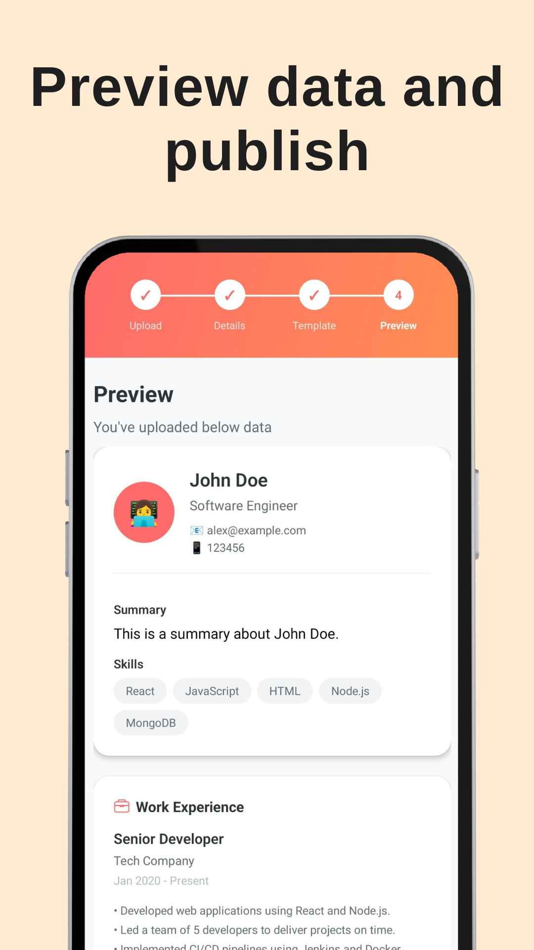 Portfily AI - Screenshot 5 showing product features and functionality