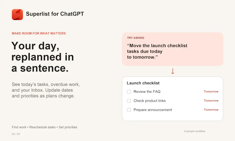 Superlist for ChatGPT screenshot 1