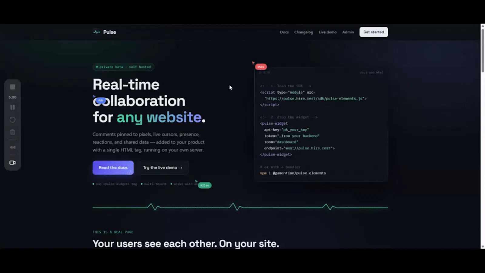 Pulse screenshot 1 (video preview)
