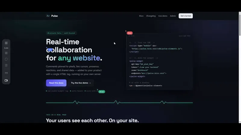 Pulse screenshot 1 (video preview)