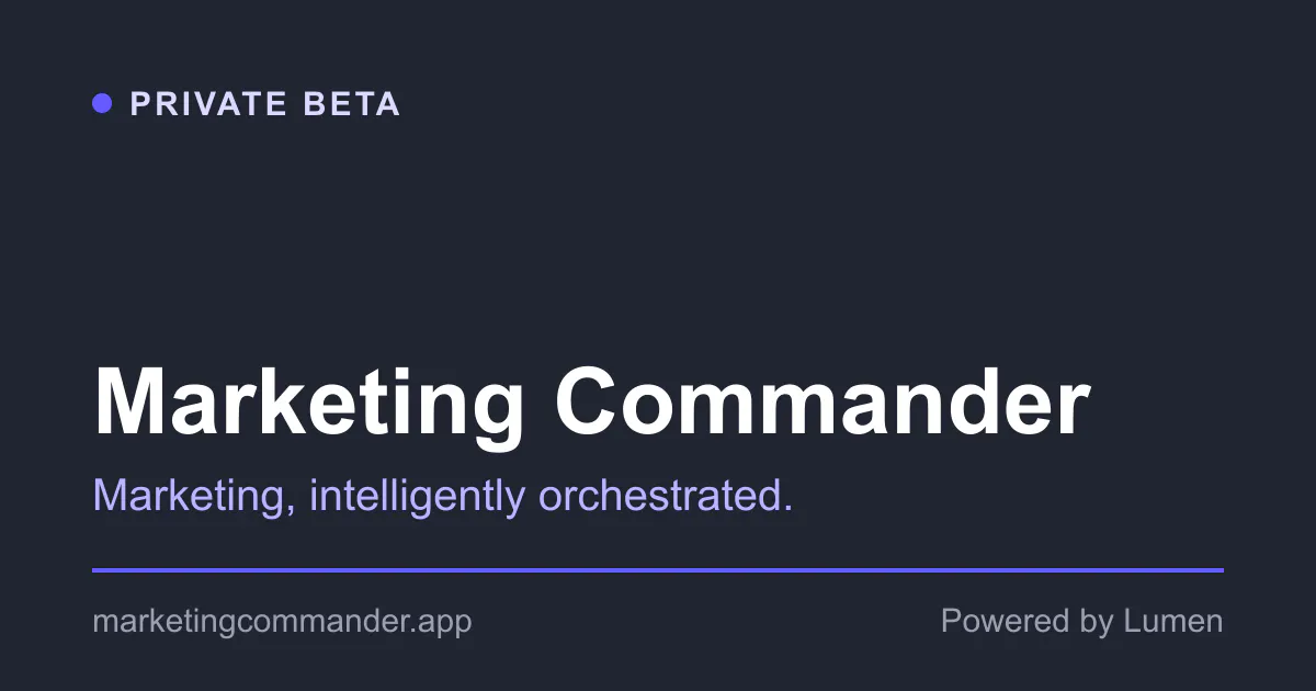 Marketing Commander powered by Lumen  gallery image