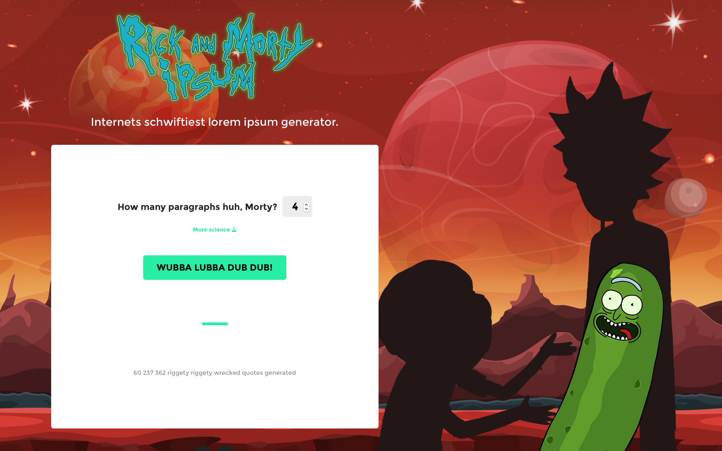 Rick and Morty Ipsum gallery image