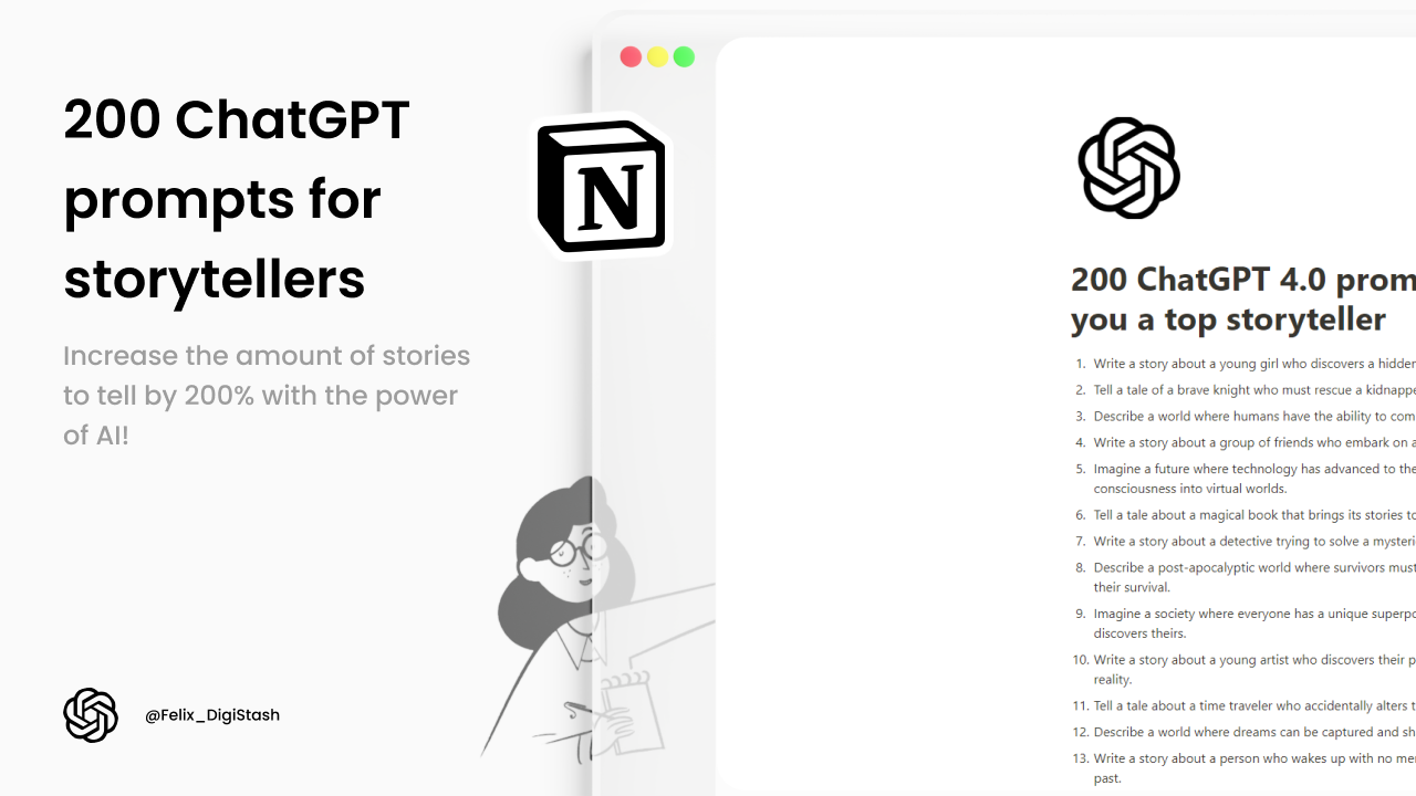 startuptile 200 ChatGPT 4.0 Prompts for Storytellers-Increase the amount of stories to tell by 200% with AI