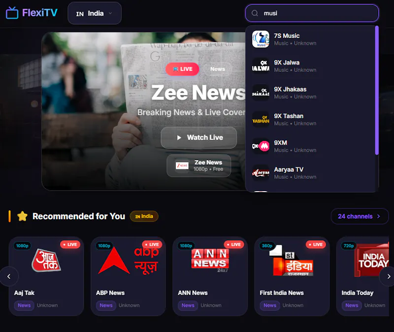 FlexiTV screenshot 2