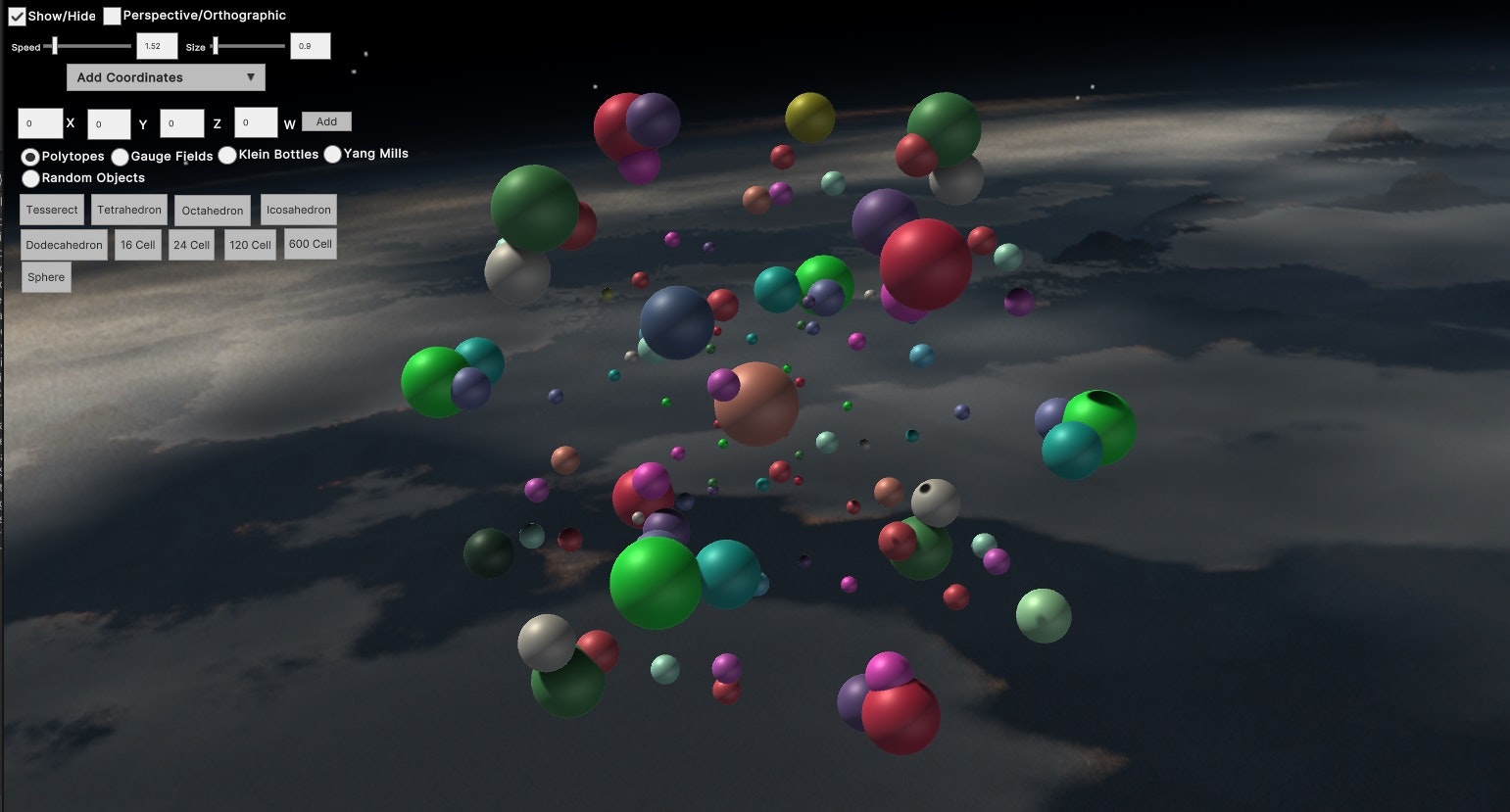 4D Visualization Simulator using Unity3D gallery image