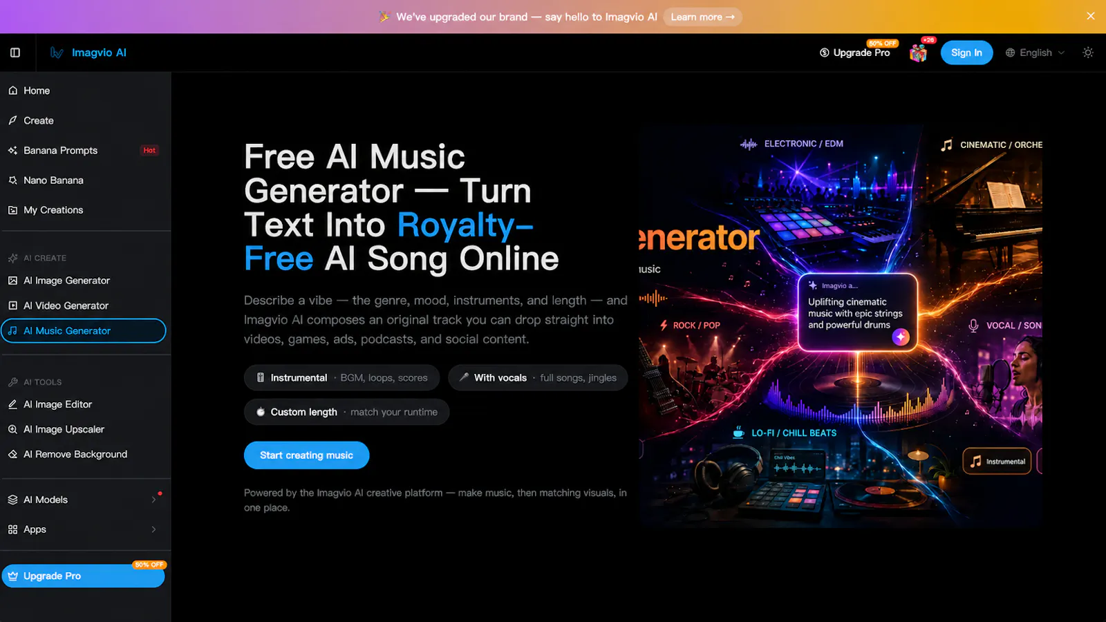 Free AI Music Generator screenshot 1