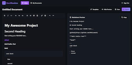 Doc2Readme gallery image