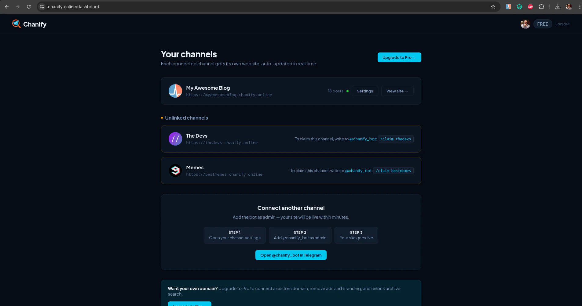 Chanify screenshot 1