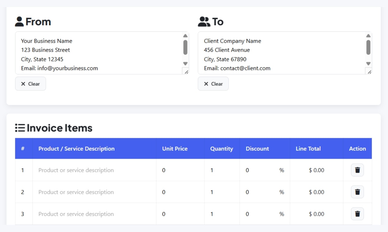 Aurora Invoice Generator gallery image