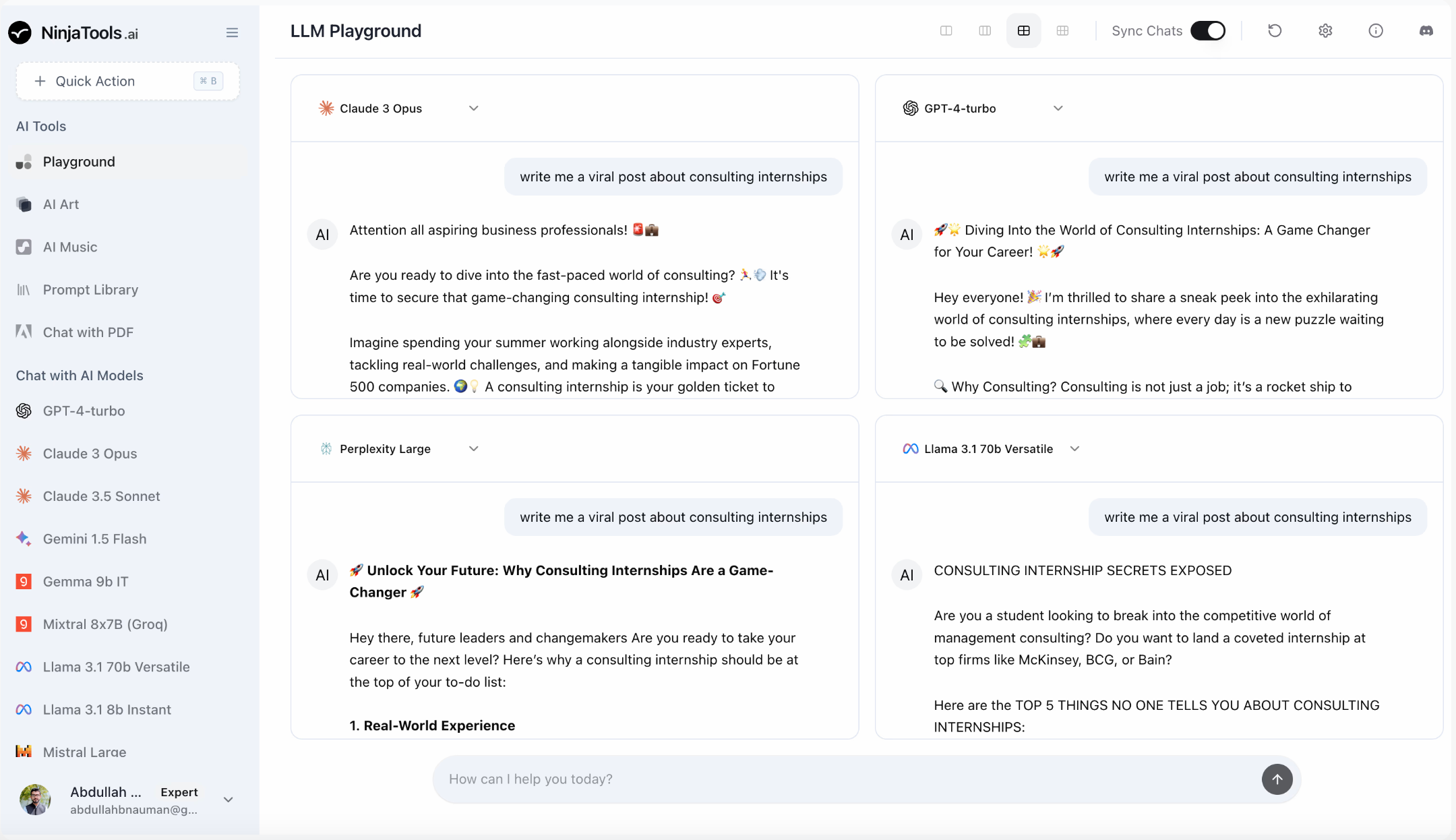 Ninjatools - All-in-One-KI für alle: Top-Tools, ein Preis. Medien 3