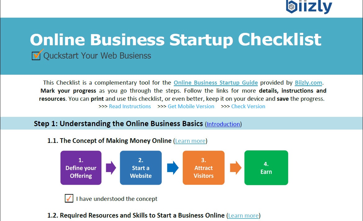 Online Business Startup Checklist gallery image