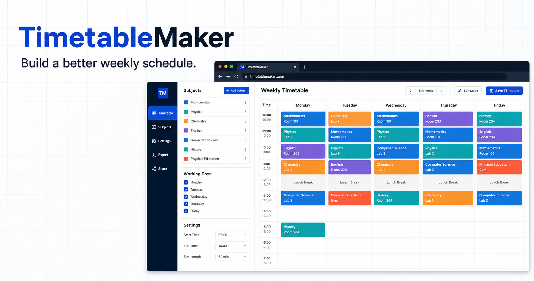 TimetableMaker gallery image