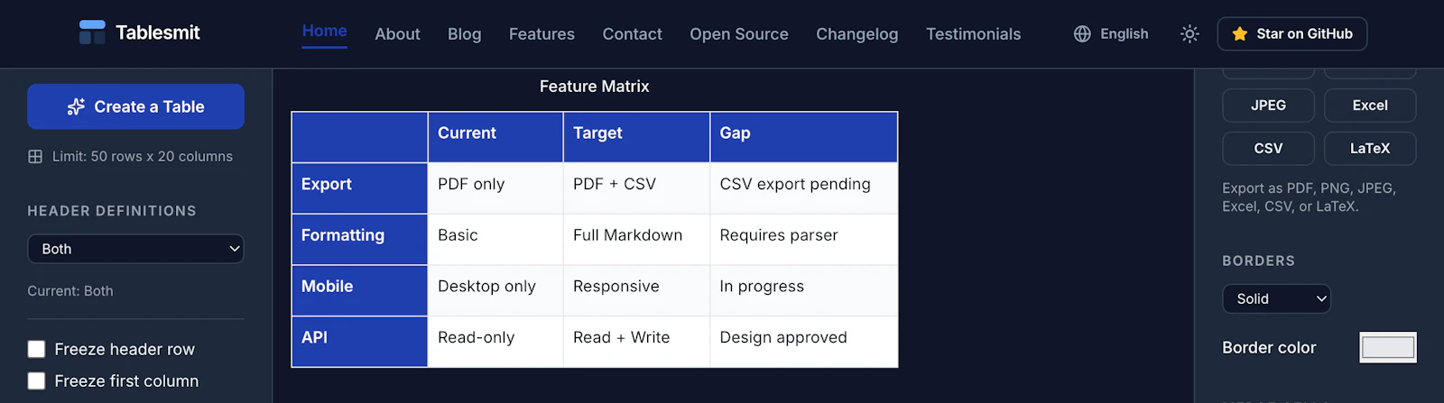 Tablesmit screenshot 4