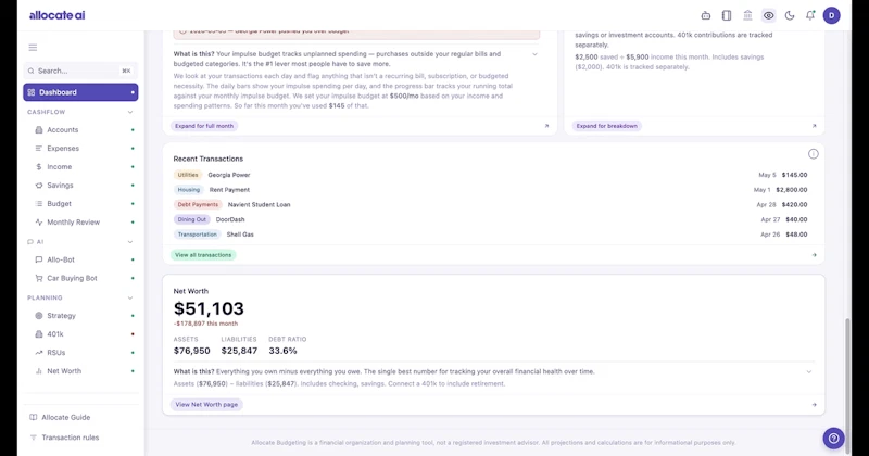 Allocate AI screenshot 2